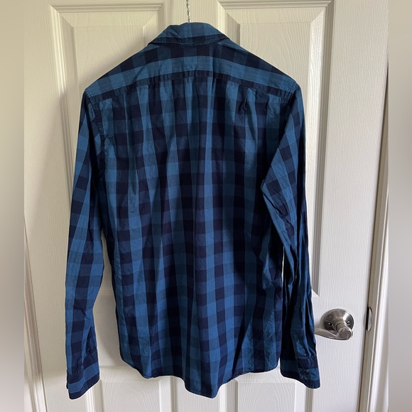 Jcrew slim indigo plaid shirt - Picture 2 of 3